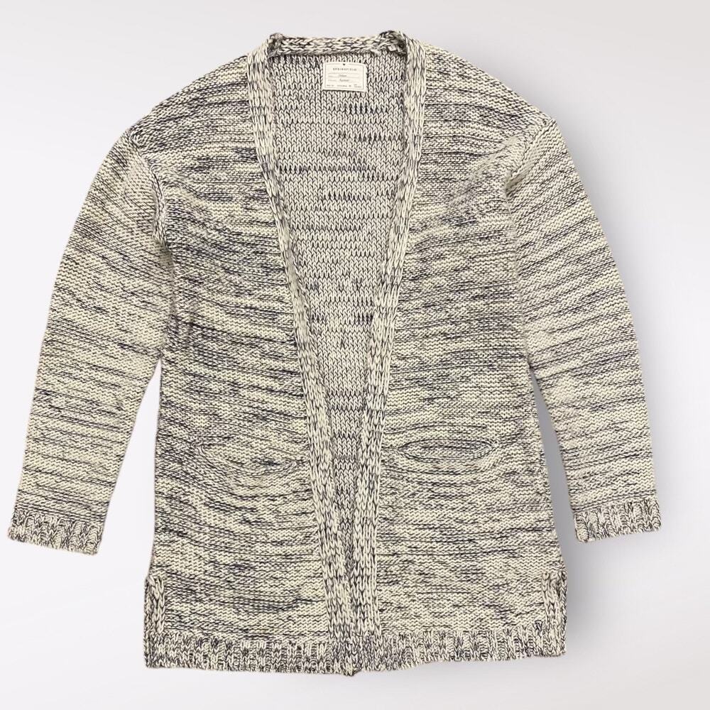 Springfield Wool Knit Sweater Womens Size European Medium‎ Blue White Fall